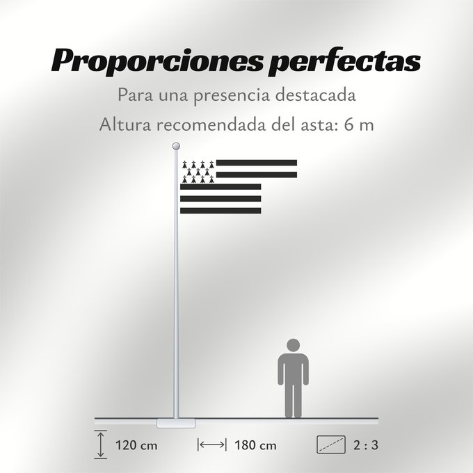 Proporciones de la bandera: Brittany  Gwenn ha du	Brittany (Gwenn ha du)	Bretagne  Gwenn ha du	Bretaña  Gwenn ha du	Bretonische Flagge  Gwenn ha du	Bretone  Gwenn ha du	Bretanha  Gwenn ha du	Banniel Breizh  Gwenn ha du	Bretanya  Gwenn ha du	Llydaw  Gwenn ha du	Gwenn ha Du	Bretagne i