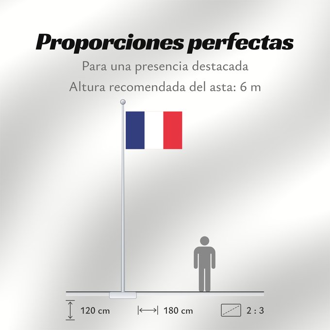 Proporciones de la bandera: Réunion	La Réunion  le drapeau français