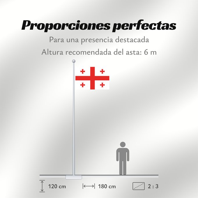Proporciones de la bandera: Georgia Géorgie Georgien