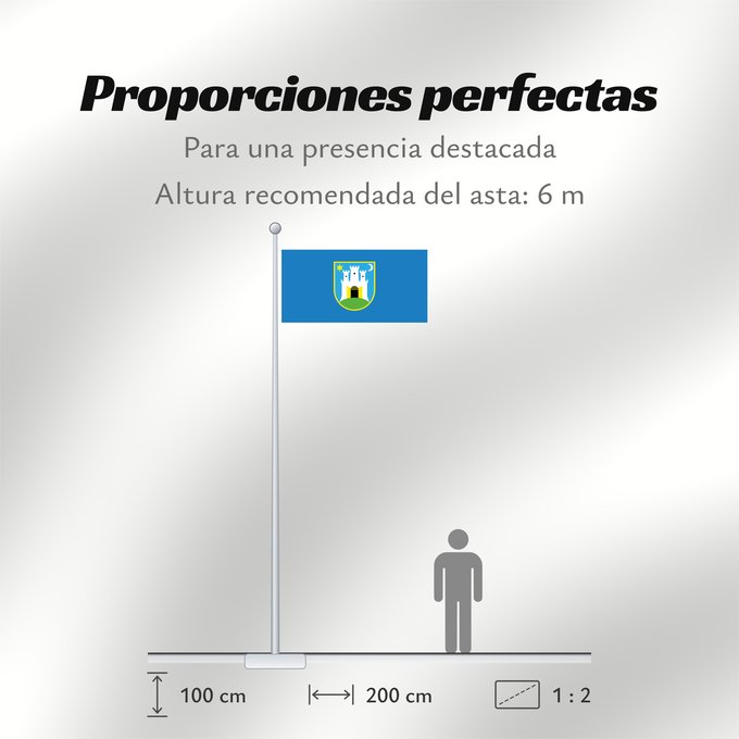 Proporciones de la bandera: Zagreb	Zagreb, Croatia