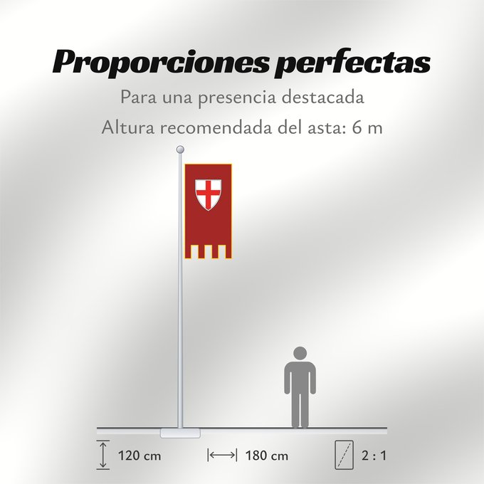 Proporciones de la bandera: Buja okomita	City of Buje	Buje	Stadt Buje	Della Città di Buie	Grada Buja	Mesta Buja
