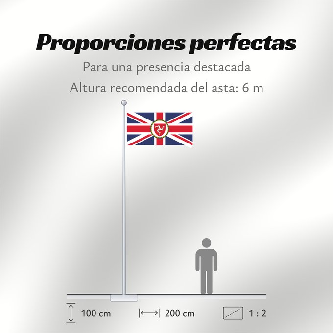 Proporciones de la bandera: Lieutenant Governor of the Isle of Man	This flag was originally uploaded as w en Image Flag of the Governor of the Isle of Man	Lieutenant-Gouverneur de l'Île de Man	Teniente Gobernador de la Isla de Man	Vizegouverneur der Isle of Man	Luogotenente Governat