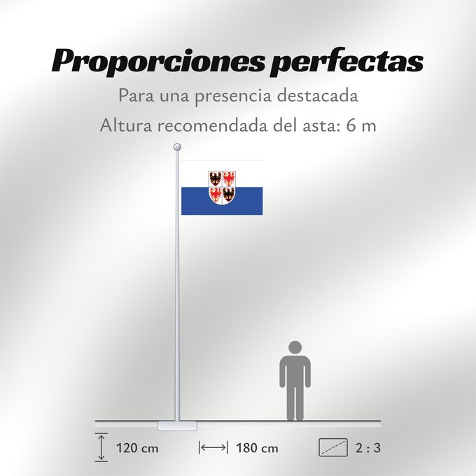 Proporciones de la bandera: Trentino-South Tyrol	It is easy to put a border around this flag image	Région Autonome Trentin-Haut-Adige, Italie	Región Autónoma Trentino-Alto Adigio, Italia	Autonomen Region Trentino-Südtirol, Italien	Regione Autonoma Trentino-Alto Adige, Italia	Bannera