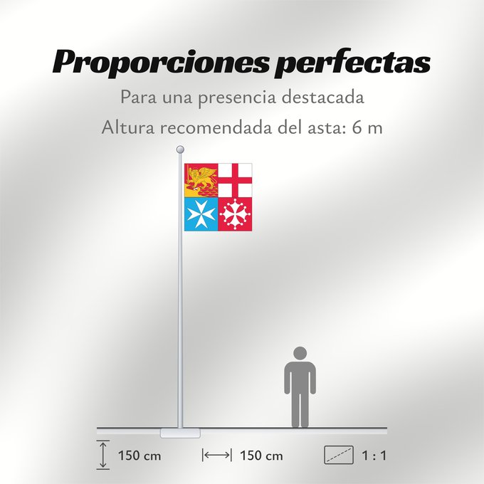 Proporciones de la bandera: Naval Jack of Italy