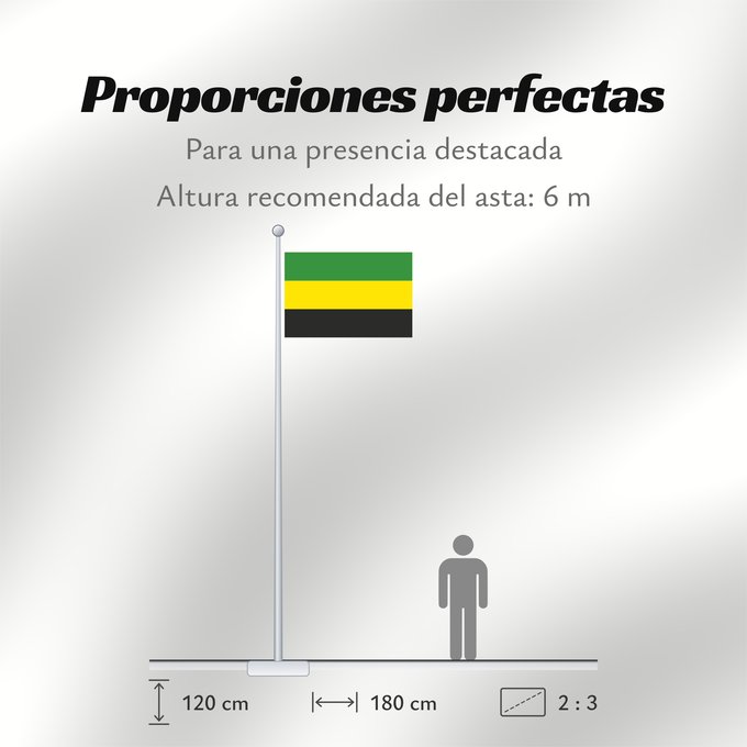 Proporciones de la bandera: First proposed flag of Jamaica