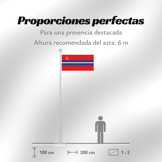 Proporciones de la bandera: Kirghiz Soviet Socialist Republic