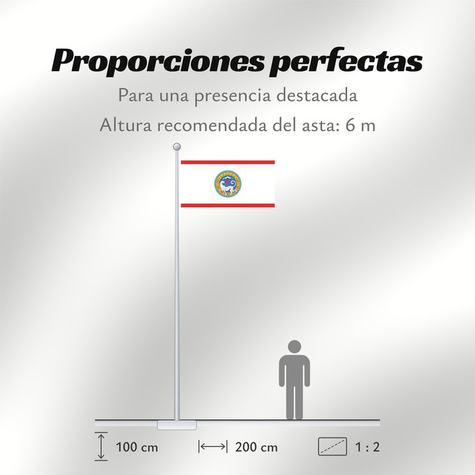Proporciones de la bandera: Almaty	Official flag of Almaty city in the Republic of Kazakhstan