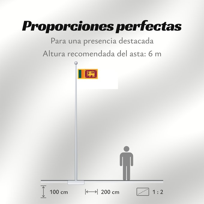 Proporciones de la bandera: Naval Ensign of Sri Lanka