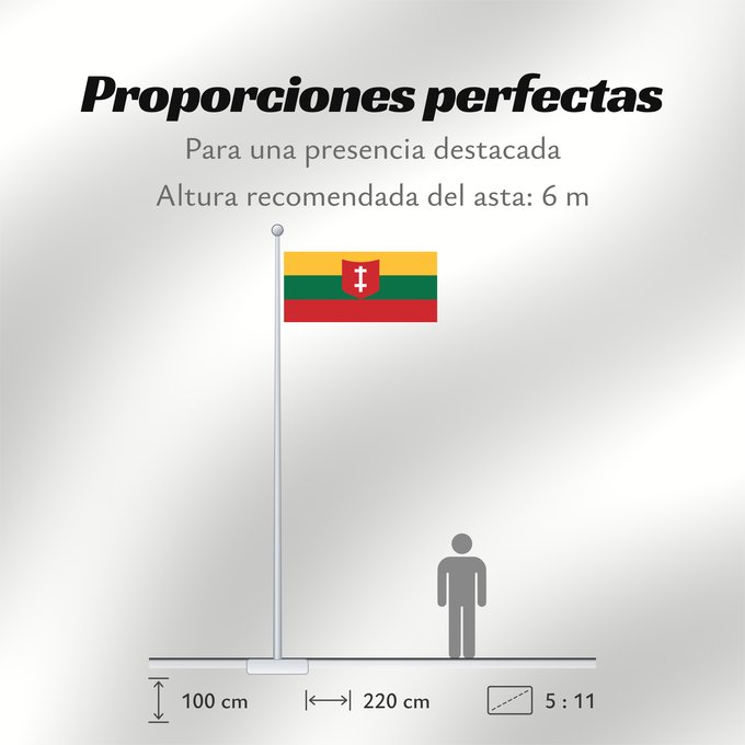 Proporciones de la bandera: Naval Ensign of Lithuania 1927 40