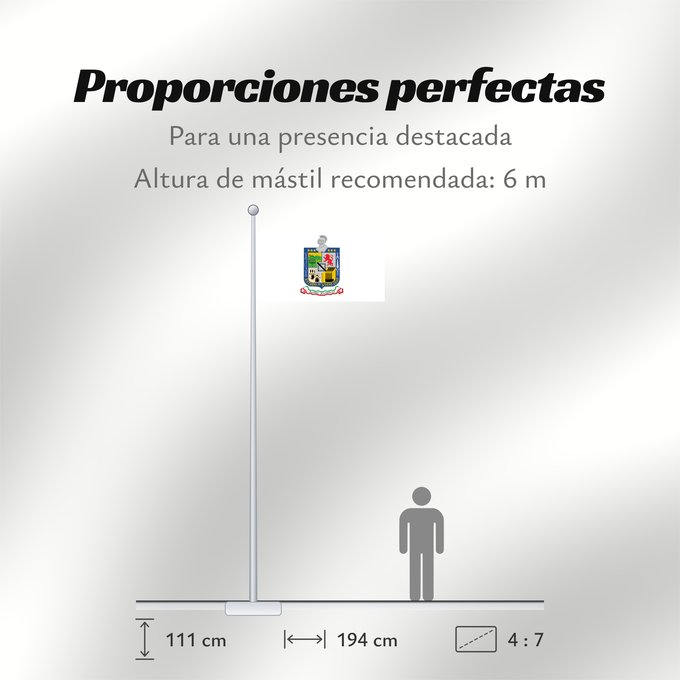 Proporciones de la bandera: Nuevo Leon Nuevo León