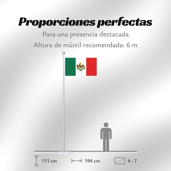 Proporciones de la bandera: Mexico  1821-1823	Mexico (1821-1823)	Mexique (1821-1823)	México (1821-1823)	Mexiko (1821-1823)	Messico (1821-1823)