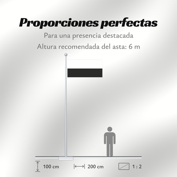 Proporciones de la bandera: Pahang Pahang Pahang, Malaysia