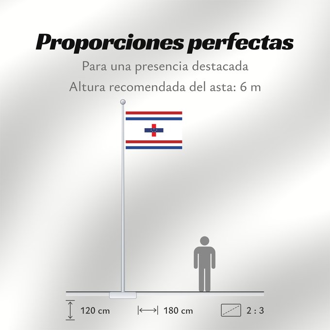 Proporciones de la bandera: Governor of the Netherlands Antilles  1986–2010	Governor of the Netherlands Antilles from 1987	Gouverneur des Antilles néerlandaises (1986–2010)	Gobernador de las Antillas Neerlandesas (1986–2010)	Generalbevollmächtigter der Niederlande und Antilles (1986