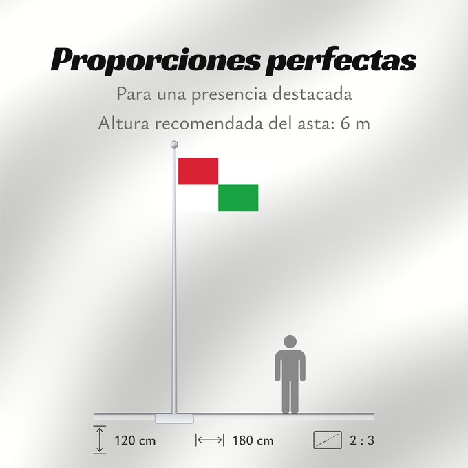 Proporciones de la bandera: Opsterland Dutch municipality of Opsterland