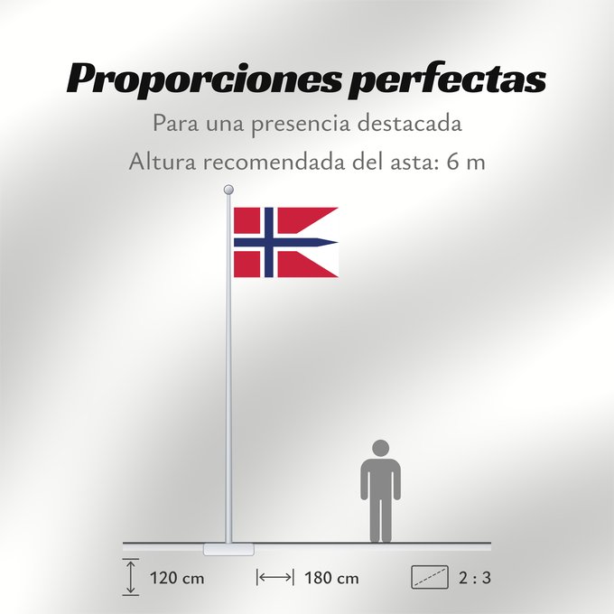 Proporciones de la bandera: Norway	Norvège	Noruega	Norwegen	Norvegia	Noorwegen	Norwegii	Þjóðfáni Noregs	Banniel Norvegia	Norska	Norwy	Norges	Norvegio	Noregs	Norveške	Norski fáninn	Norvegiae	Norges flagg	Det norske flagget	Norgga leavga	Stän Norgäna