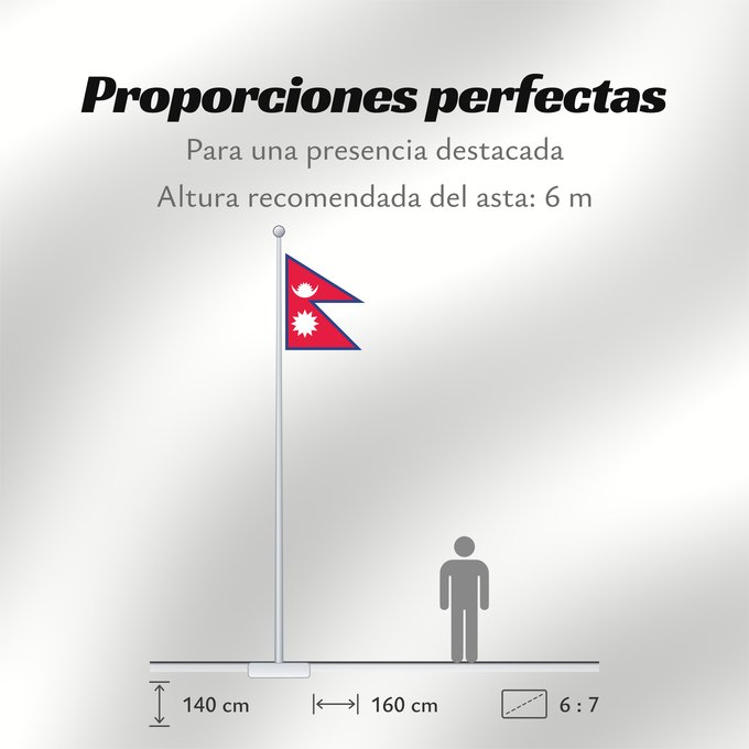 Proporciones de la bandera: Nepal with spacing Of Nepal with transparent spacing at the right for better use in tables and lists Nepal mit rechtem Rand Seitenverhältnis 3 4