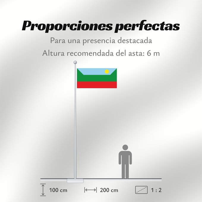 Proporciones de la bandera: Chachapoyas Llaqta wiphala