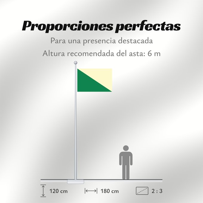Proporciones de la bandera: Huánuco