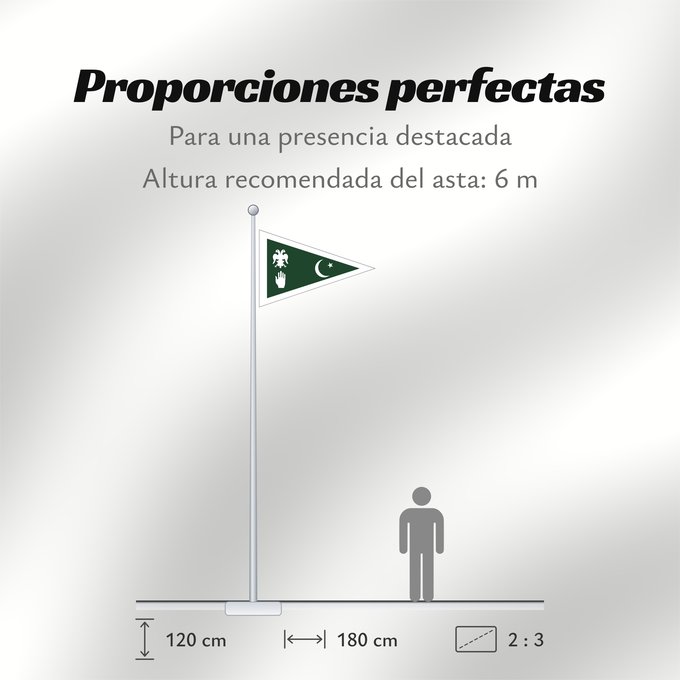 Proporciones de la bandera: State of Dir	État de Dir	Estado de Dir	Staat Dir	Stato di Dir	A simplified flag of the historical Pakistani state of Dir