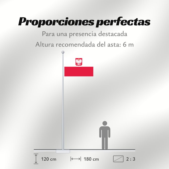 Proporciones de la bandera: Poland Poland Pologne Polonia Polen