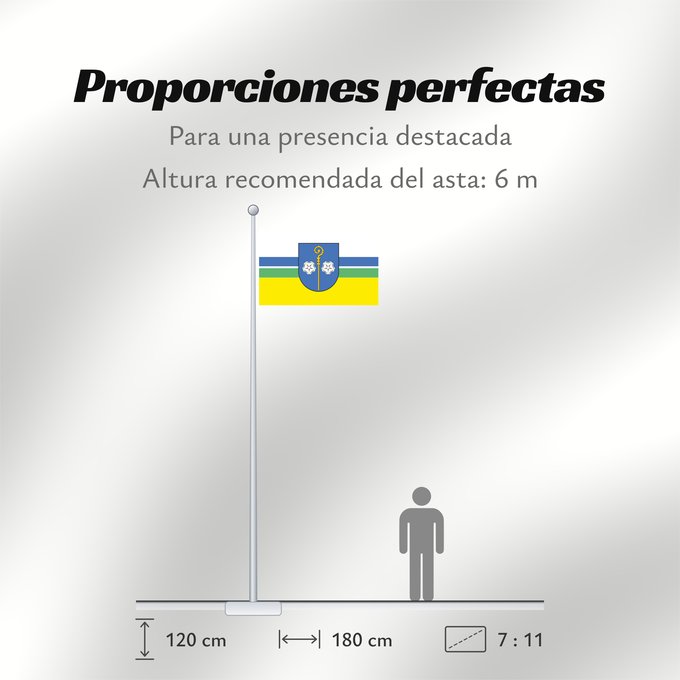 Proporciones de la bandera: Borzecin flaga Gminy Borzęcin Флаг гмини Боженцин