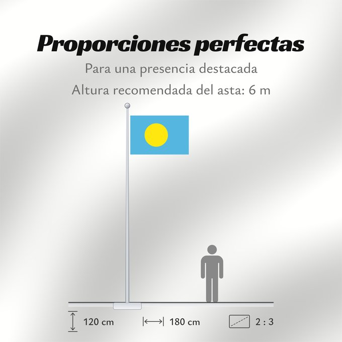 Proporciones de la bandera: Palau Palau, made by User Gabbe Palaos Palaos パラオの国旗 Palaua 帕勞國旗