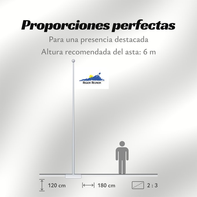 Proporciones de la bandera: Réunion