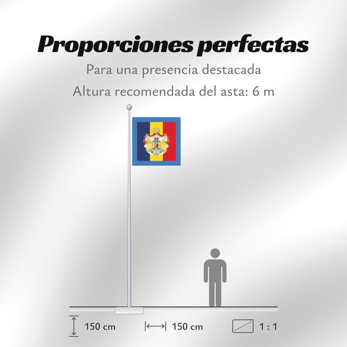 Proporciones de la bandera: Standard of the Regent of Romania 1927-1930 Standard of the Regent of Romania (1927-1930) Étendard du Régent de Roumanie (1927-1930) Estandarte del Regente de Rumanía (1927-1930) Standarte des Regenten von Rumänien (1927-1930) Stendardo del Reggente di R