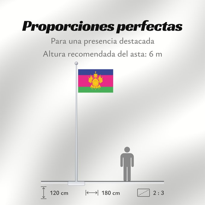 Proporciones de la bandera: Krasnodar Krai Krasnodar Krai Kraï de Krasnodar Krai de Krasnodar Krasnodar krai Kraj di Krasnodar