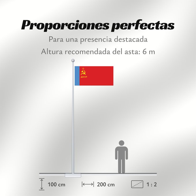 Proporciones de la bandera: Dagestan ASSR	ASSR du Daghestan	ASSR de Daguestán	ASSR del Daghestan	Dagestanin ASNT n	Флаг Дагестанской АССР