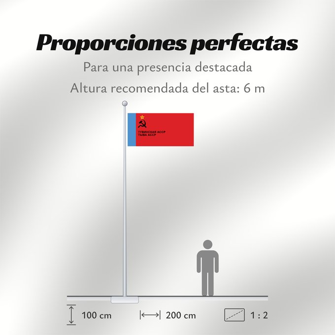 Proporciones de la bandera: Tuva ASSR