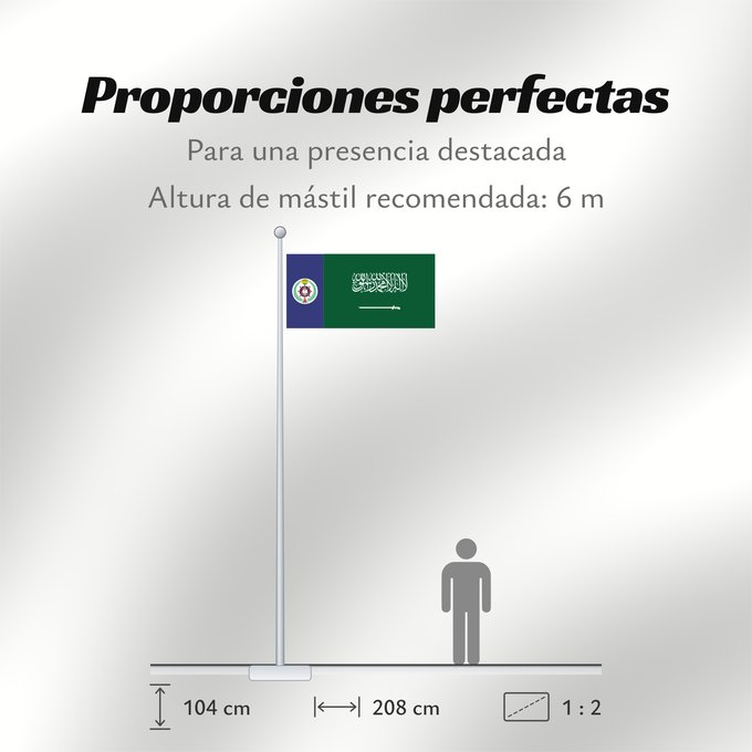 Proporciones de la bandera: Naval Ensign of Saudi Arabia
