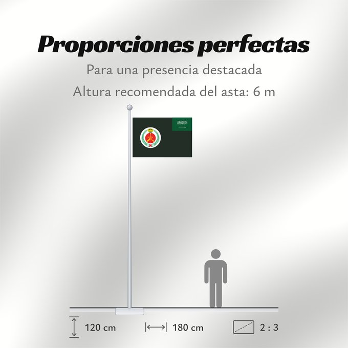 Proporciones de la bandera: Royal Saudi Air Defense Forces Forces de défense aérienne royales saoudiennes Fuerzas de Defensa Aérea Reales Saudíes Luftverteidigungsstreitkräfte Saudi-Arabiens Forze di difesa aerea reali saudite