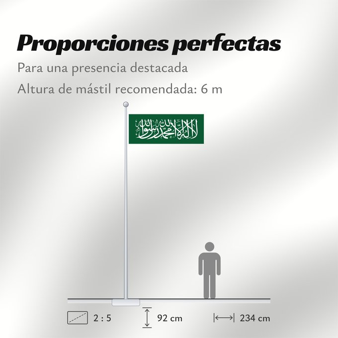 Proporciones de la bandera: Thuluth script from the flag of Saudi Arabia