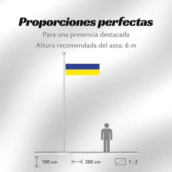 Proporciones de la bandera: Naval Jack of Slovenia