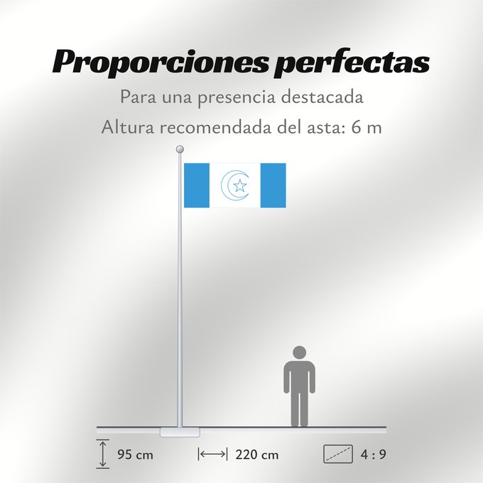 Proporciones de la bandera: Awdalland	علم أرض أودال‎‎