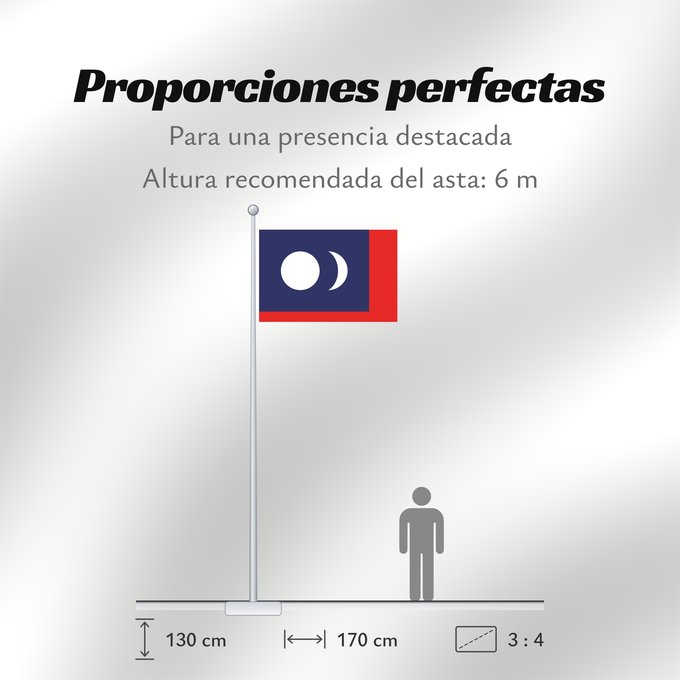 Proporciones de la bandera: Blue Ground White Sun and Moon	Blue Ground	Drapeau sur fond bleu avec soleil et lune blancs (République de Taïwan, Gouvernement provisoire à Tokyo)	Bandera de Fondo Azul con Sol y Luna Blancos (República de Taiwán, Gobierno Provisional en Tokio)	Flagge au
