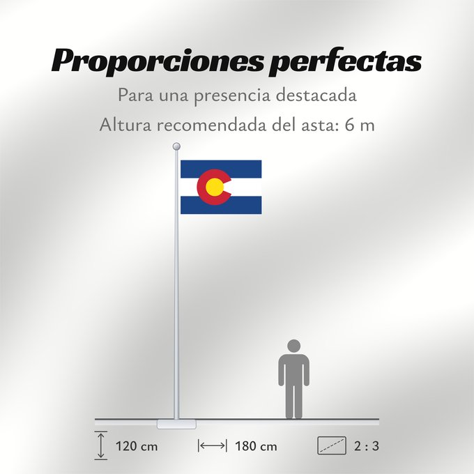 Proporciones de la bandera: Colorado	Colorado designed by Andrew Carlisle Carson	ᎧᎶᏩᏓ ᎦᏓᏘ	Ka hae Kololako	Colorati	Dibé nitsa hahoodzo bidah naatʼaʼí	Флаг Колорадо	Američke savezne države Kolorado