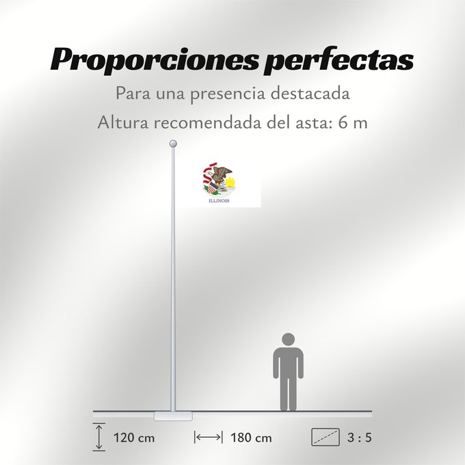 Proporciones de la bandera: Illinois