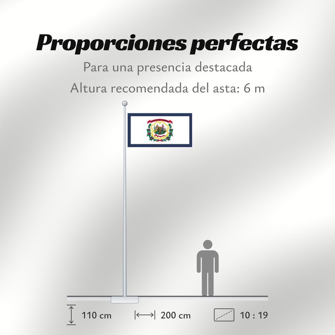 Proporciones de la bandera: West Virginia	Virginie-Occidentale	Virginia Occidental	Virginia Occidentale	ᏫᏍᎧᏂᏏᏂ ᎦᏓᏘ	Wilikinia Komohana	Virginia Occidentalis	Eʼeʼaahjí Bijiniyah Hahoodzo bidah naatʼaʼí	Wescht Wirschini	Флаг Западной Виргинии	Застава Западне Вирџиније
