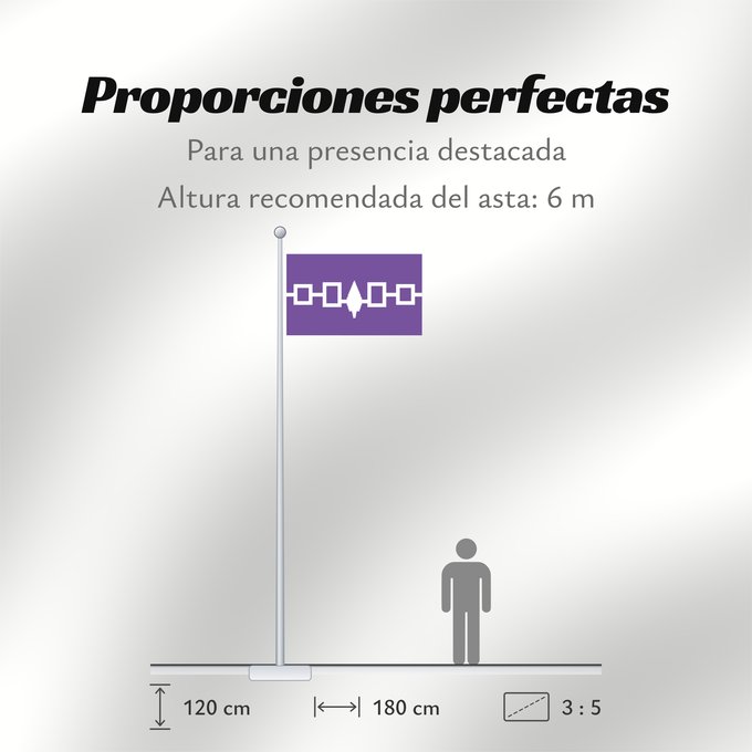 Proporciones de la bandera: Iroquois	Iroquois Confederacy, Hiawatha Belt	Confédération Iroquoise	Confederación Iroquesa (Cinturón de Hiawatha)	Irokesen-Konföderation (Hiawatha-Gürtel)	Confederazione Irochese (Cintura di Hiawatha)