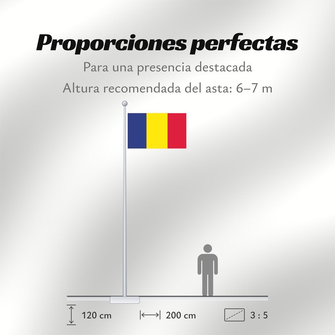 Proporciones de la bandera: Andorra civil Andorra - civil version Andorre Andorra