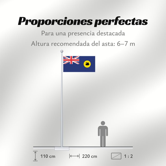 Proporciones de la bandera: Western Australia	Australie-Occidentale	Australia Occidental	Westaustralien