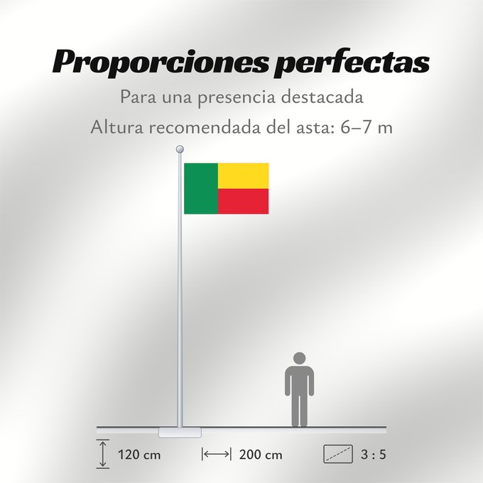 Proporciones de la bandera: Benin	Bénin	Benín	Benins	علم بنين	Banniel Benin	Σημαία του Μπενίν	Benino	Beningo bandera	پرچم بنین	Beninin	Fon Benɛɛtò sín asya	Okoloto ndi Benin	Benina	Raaya bu Bene	Àsìá ilẹ́ Bẹ̀nẹ̀