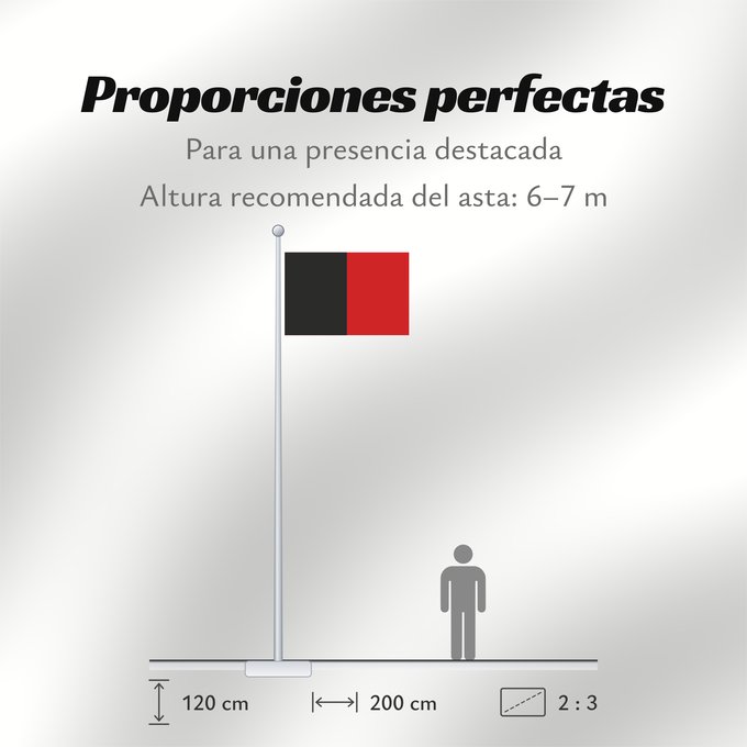 Proporciones de la bandera: Valle d'Aosta, Vallée d'Aoste (fr)