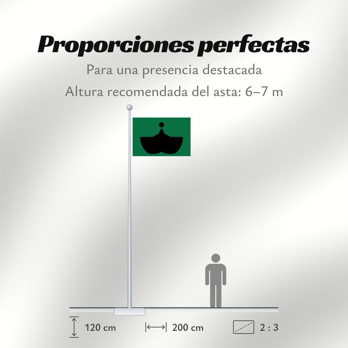 Proporciones de la bandera:  Tiba [Chiba]