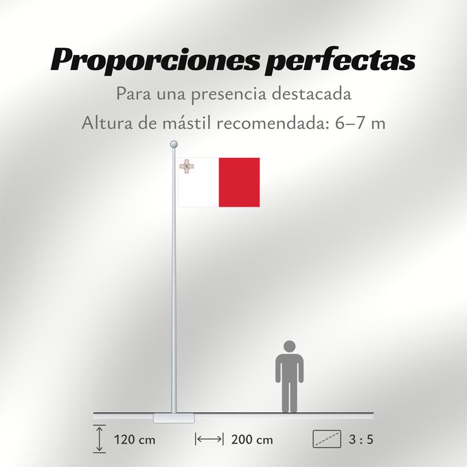 Proporciones de la bandera: Malta Malte Сцяг Мальты Maltas Ta Malta Флаг Мальты Прапор Мальти