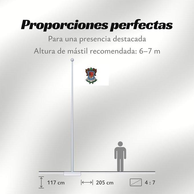 Proporciones de la bandera: Michoacan	Michoacán