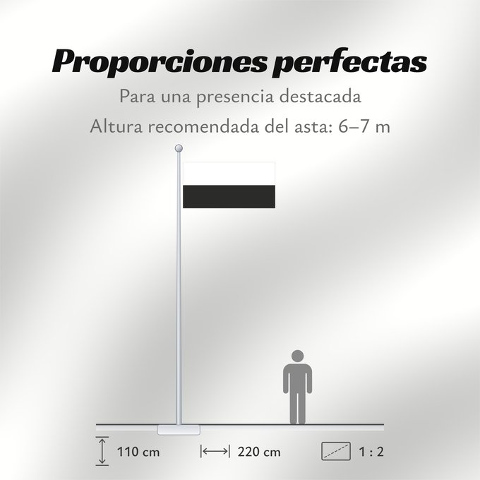 Proporciones de la bandera: Pahang Pahang Pahang, Malaysia