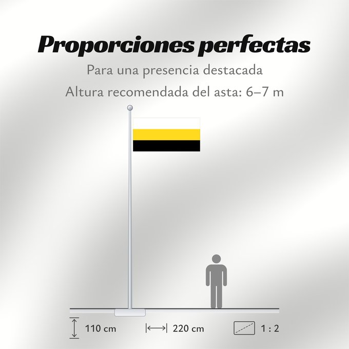 Proporciones de la bandera: Perak Malaysian state of Perak